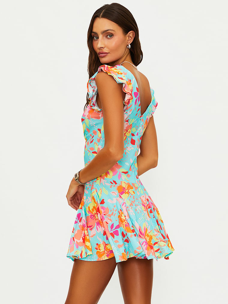Victoria's Secret, Beach Riot Lennie Dress, Gulf Bloom, onModelSide, 3 of 4