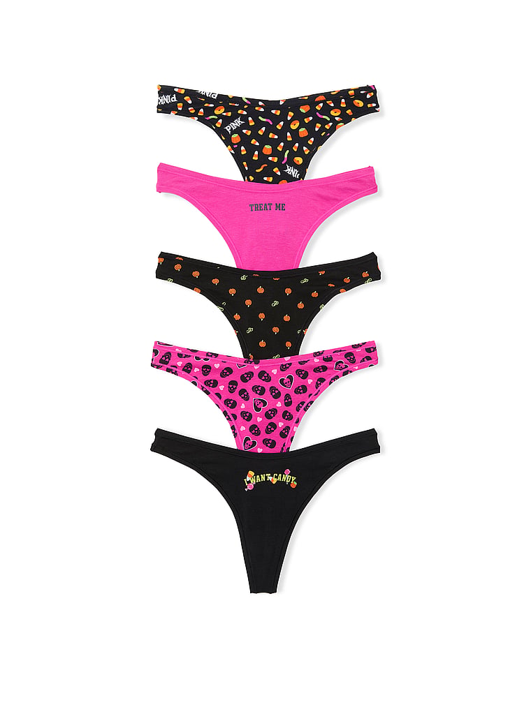 5-Pack Cotton Thong Panties