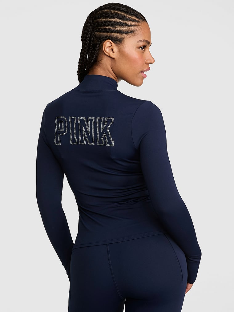 PINK PINK Relay™ Full-Zip Jacket, Noir Navy Shine, onModelFront, 1 of 3