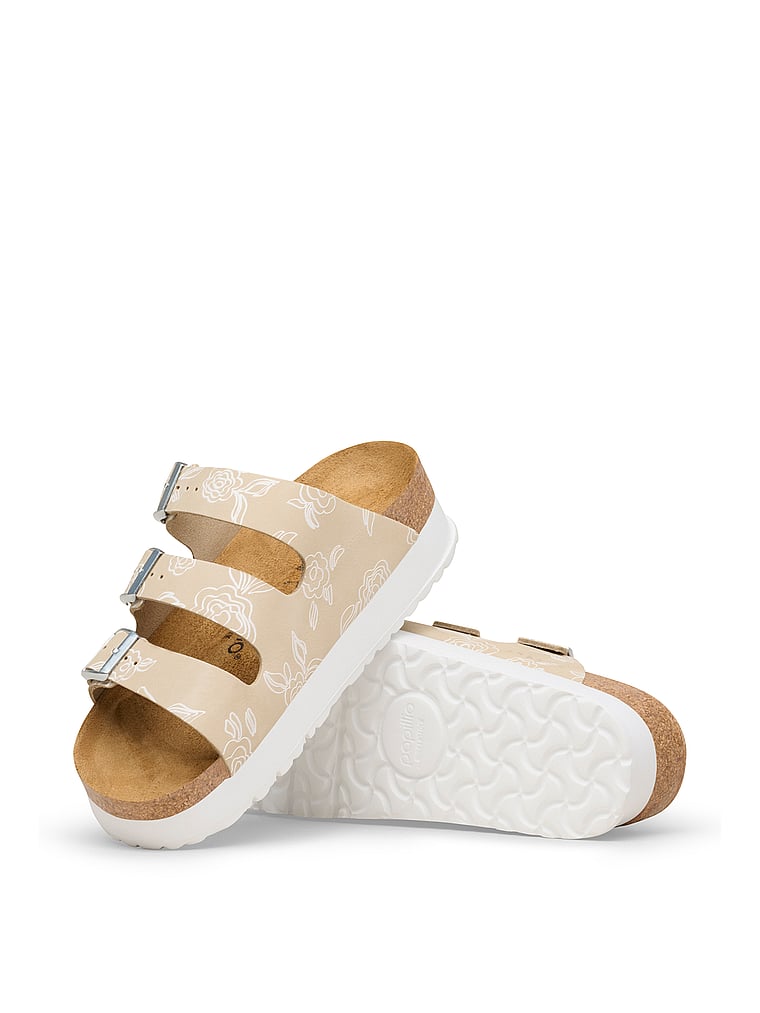 Birkenstock Florida Flex Platform Floral, Nubuck, onModelBack, 2 of 4