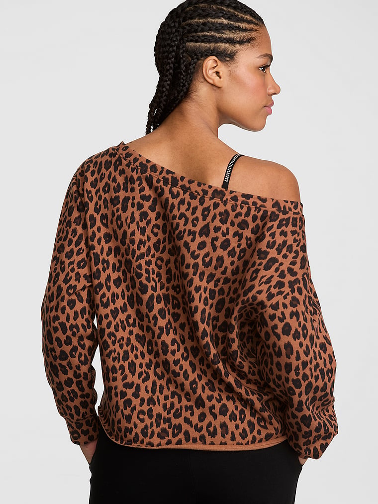 Campus Fleece™ Rib Off-The-Shoulder Sweatshirt — صورة 2