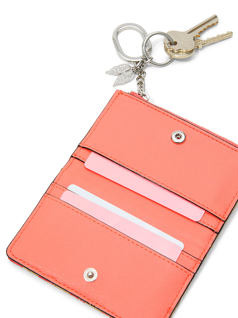 Buy Foldover Card Case Keychain, Coral Straw - Order Small