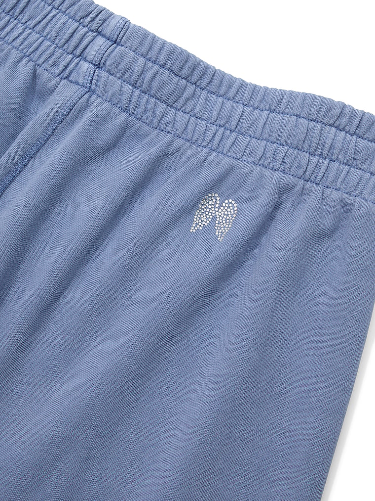Victoria's Secret, Angel Essentials Off-Duty Terry Crop Jogger Sweatpants, Washed Moonlight Blue, onModelBack, 2 of 4