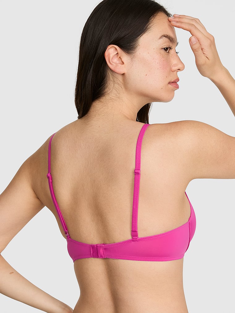 PINK Wear Everywhere™ Lightly Lined Full Coverage T-Shirt Bra, Pink Fire, onModelBack, 2 of 3