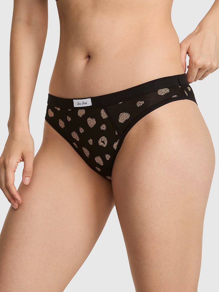 Cotton Lace-Trim Cheeky Panty