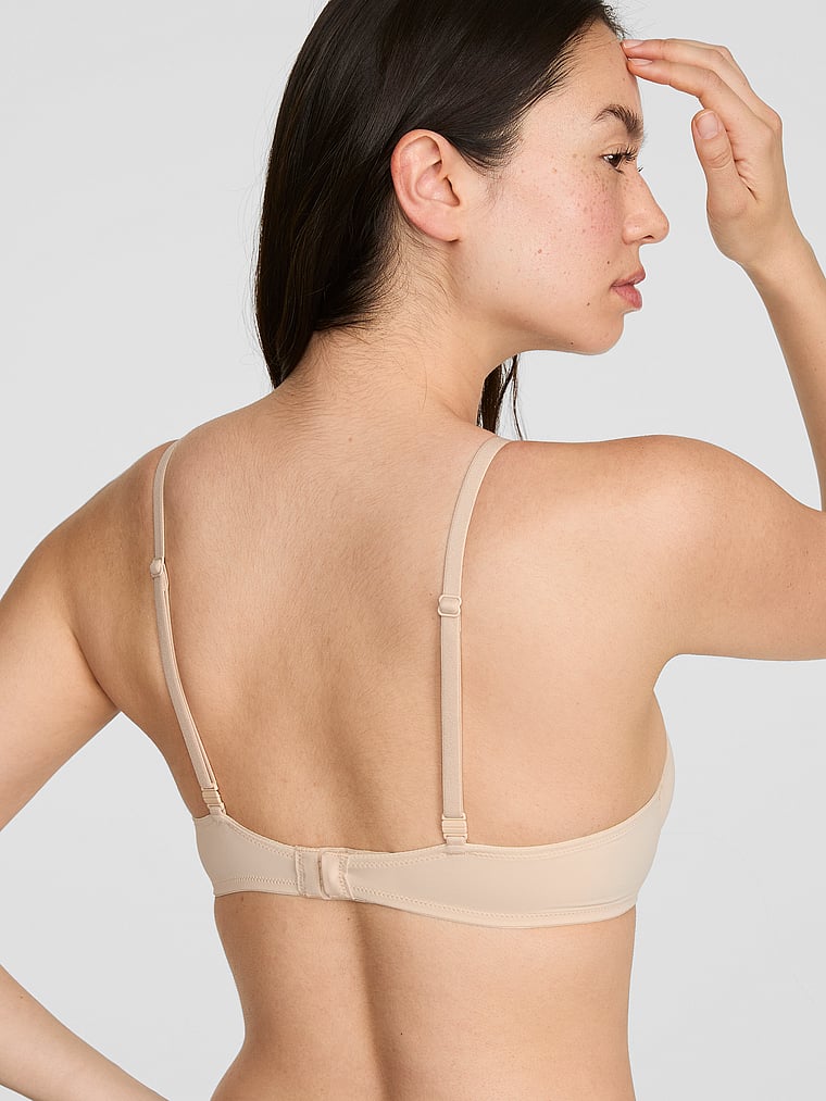 PINK Wear Everywhere Lightly Lined Demi Bra, Marzipan, onModelBack, 2 of 3