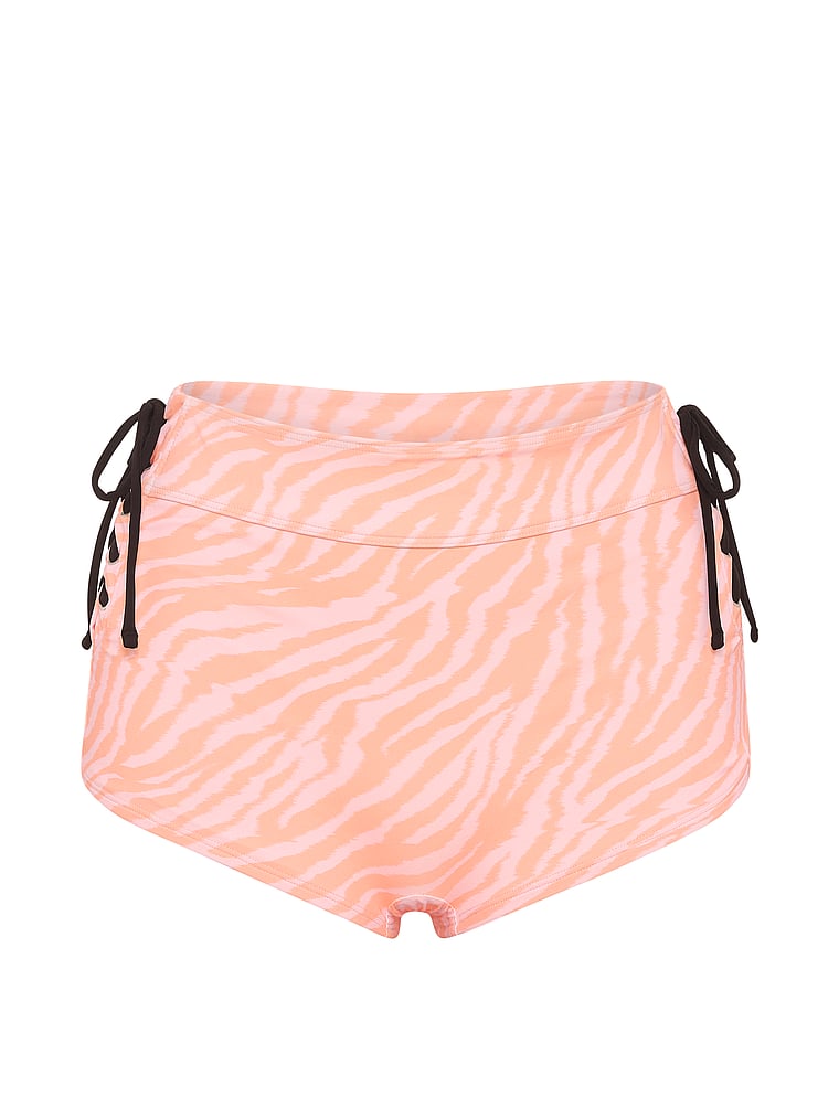 Lace-Up Boyshort Bikini Bottom