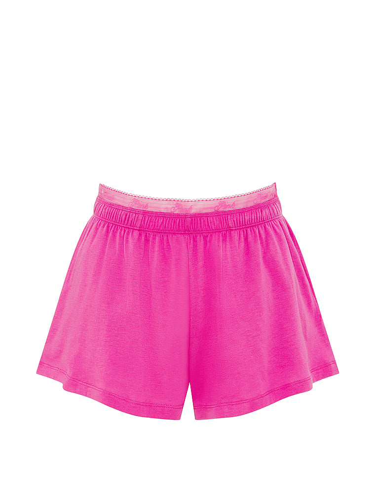 PINK Light as Air Jersey Shorts, Pink Fire, offModelFront, 3 of 4
