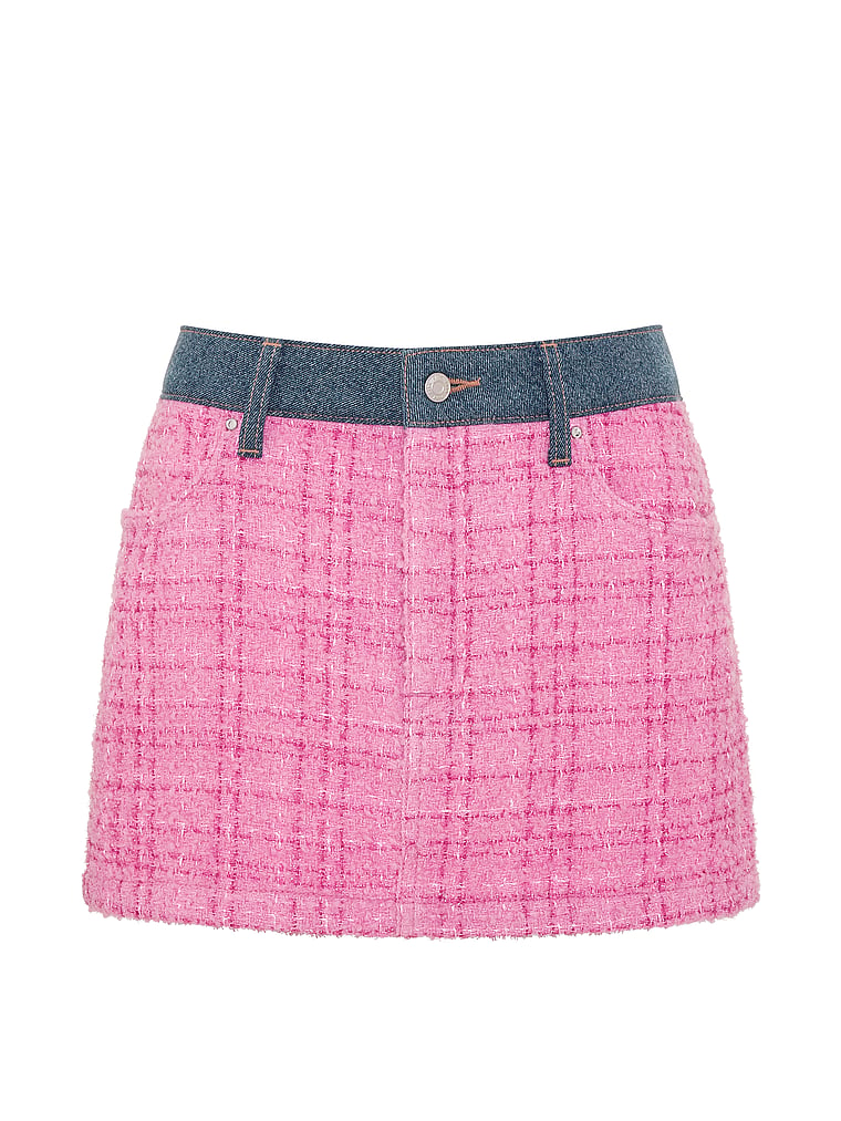 PINK | Elle Denim Tweed Skirt