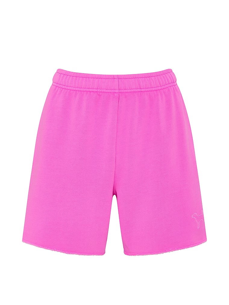 PINK Campus Fleece™ Shorts, Pink Berry, offModelFront, 4 of 4