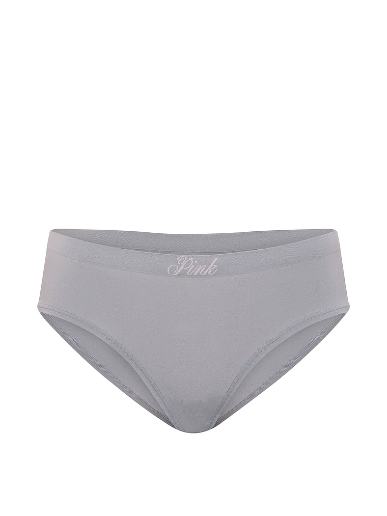 PINK Seamless Hiphugger Panty, Grey Oasis, offModelFront, 3 of 3