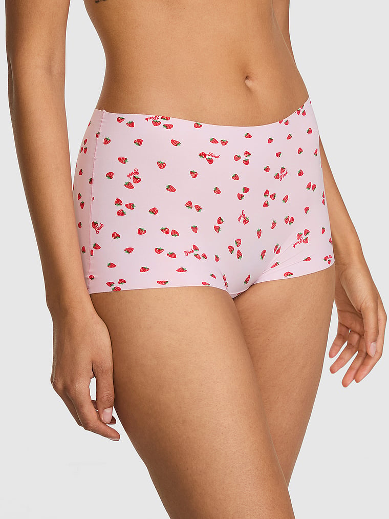 PINK No-Show Boyshort Panty, Print, onModelFront, 1 of 2