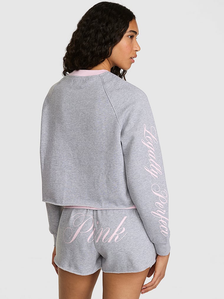 PINK | Elle Campus Fleece™ Cropped Crew Sweatshirt