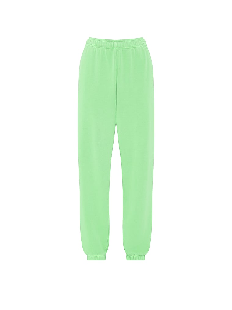 PINK Campus Fleece™ Sweatpants, Graphic Green, offModelFront, 4 of 4
