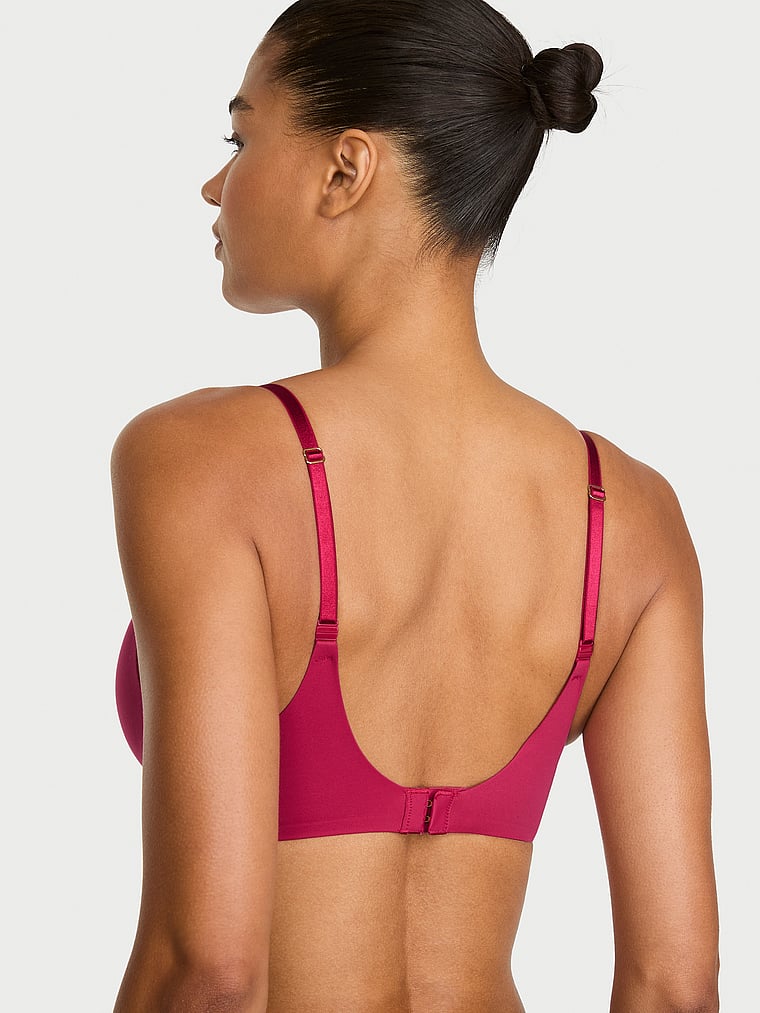 Victoria's Secret, Love Cloud Wireless Push-Up Bra, Pink Heaven, onModelBack, 2 of 3