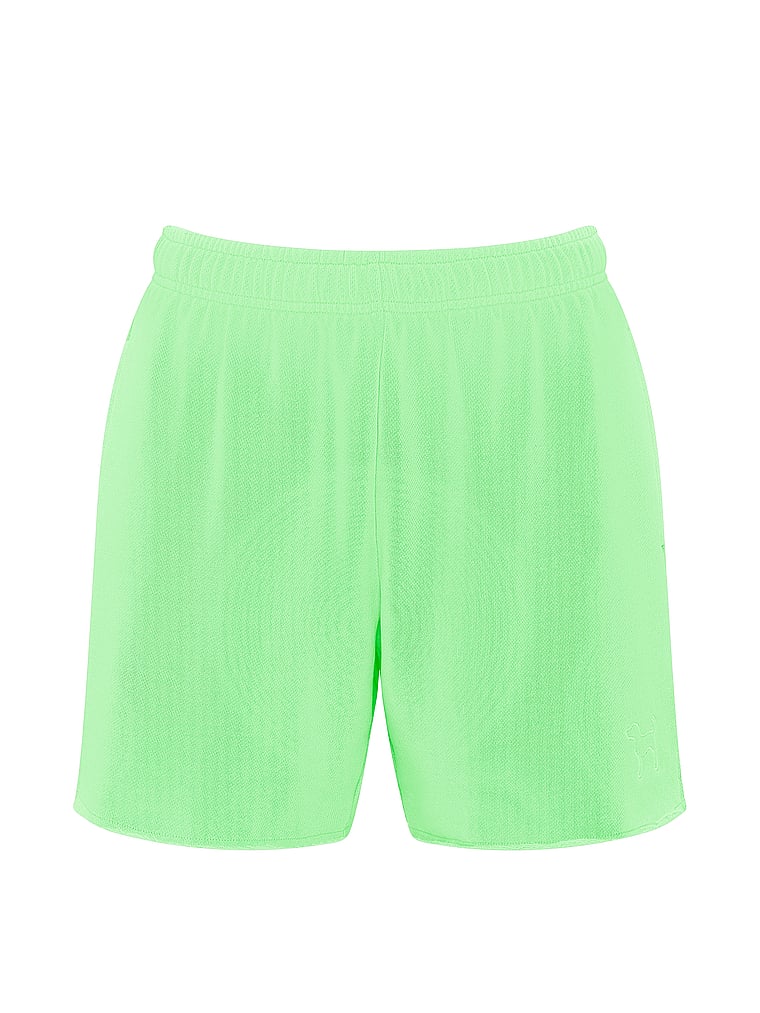 PINK Campus Fleece Shorts, Graphic Green, offModelFront, 3 of 3