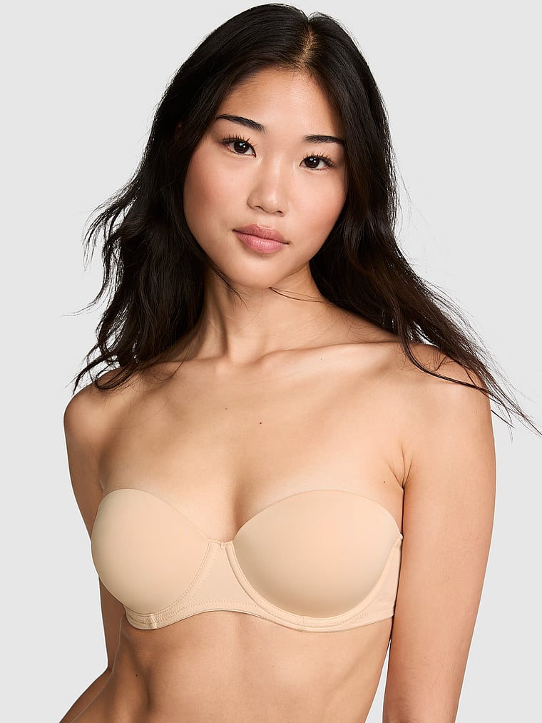 Buy Wear Everywhere Push-Up Strapless Bra, Marzipan - Order Bras online - PINK US
