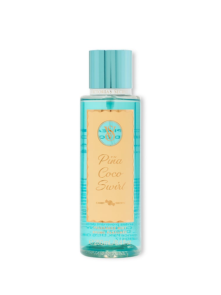 Victoria's Secret, Body Fragrance Candy Fragrance Mist, Piña Coco Swirl, onModelFront, 1 of 3