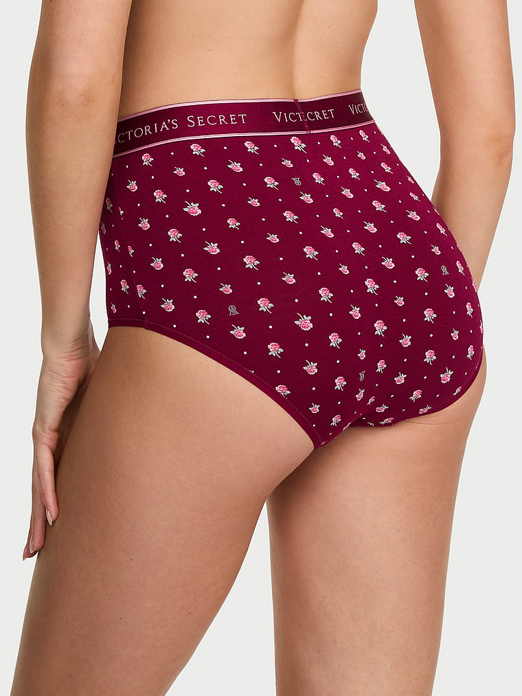 Victoria's Secret, Cotton Logo Cotton Modern Brief Panty, Fresh Jam Floral, onModelBack, 2 of 3 Kennidy is 5'11" or 180cm and wears Small