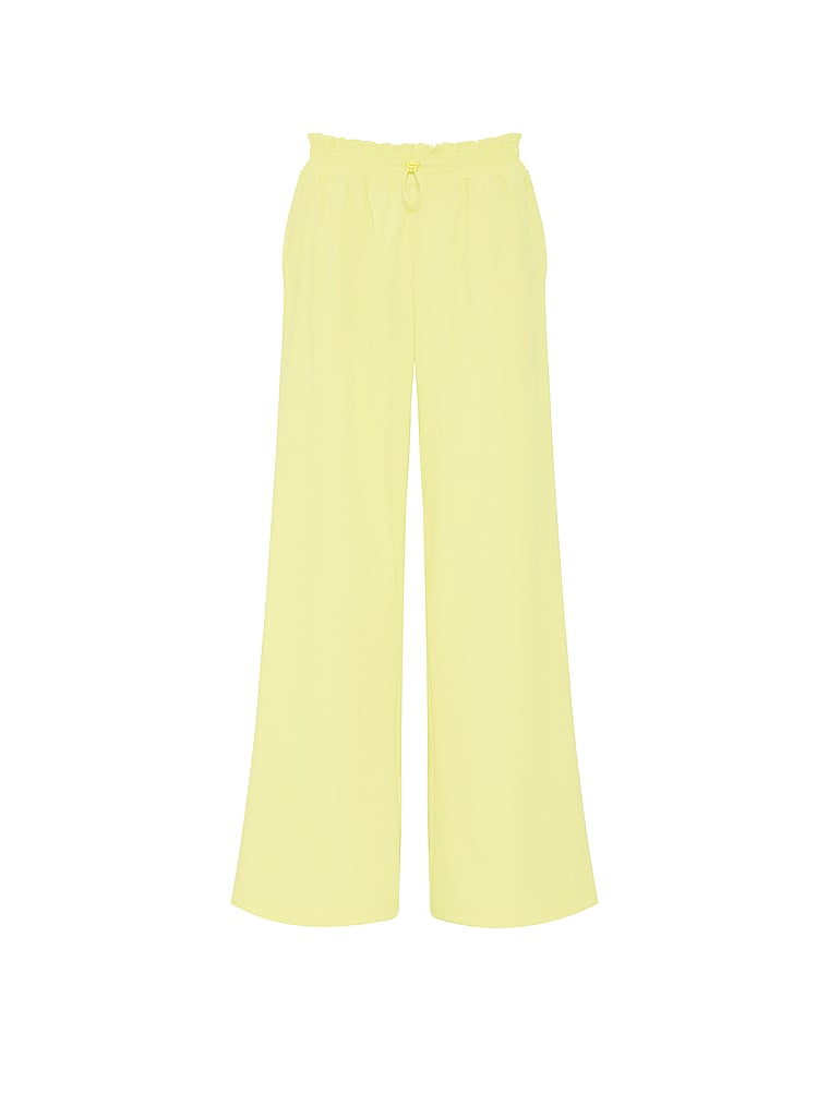 Victoria's Secret, VSX VSX ActiveFlex Wide-Leg Pant, Lime Yellow, offModelFront, 3 of 3