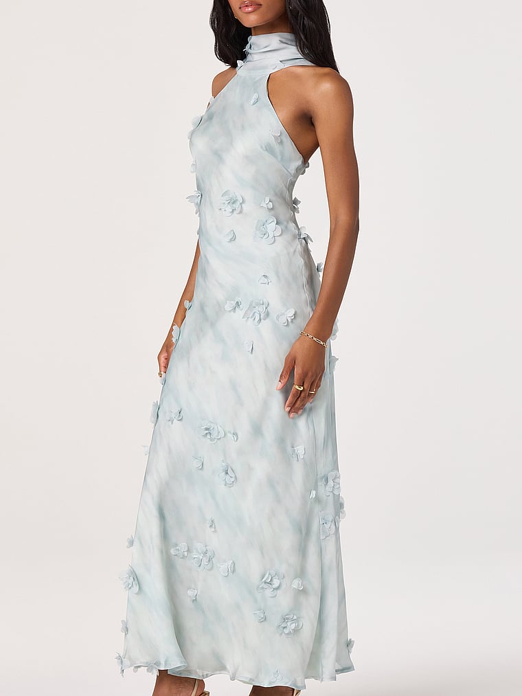 Victoria's Secret, Astr The Label Ashley Dress, Seafoam, onModelSide, 3 of 4