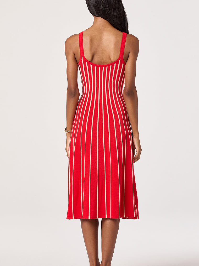 Victoria's Secret, Astr The Label Irecia sweater Dress, Red Stripe, onModelBack, 2 of 3