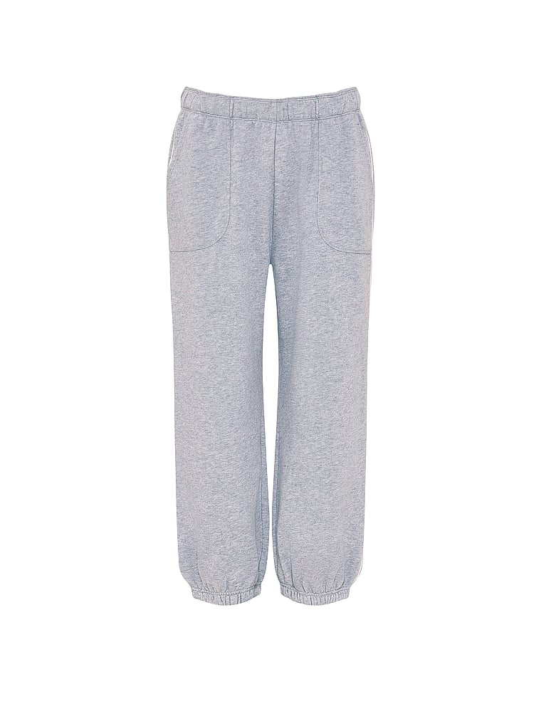 PINK | Elle PINK | Elle Campus Fleece™ Capri Sweatpants, Medium Heather Grey, offModelFront, 4 of 4