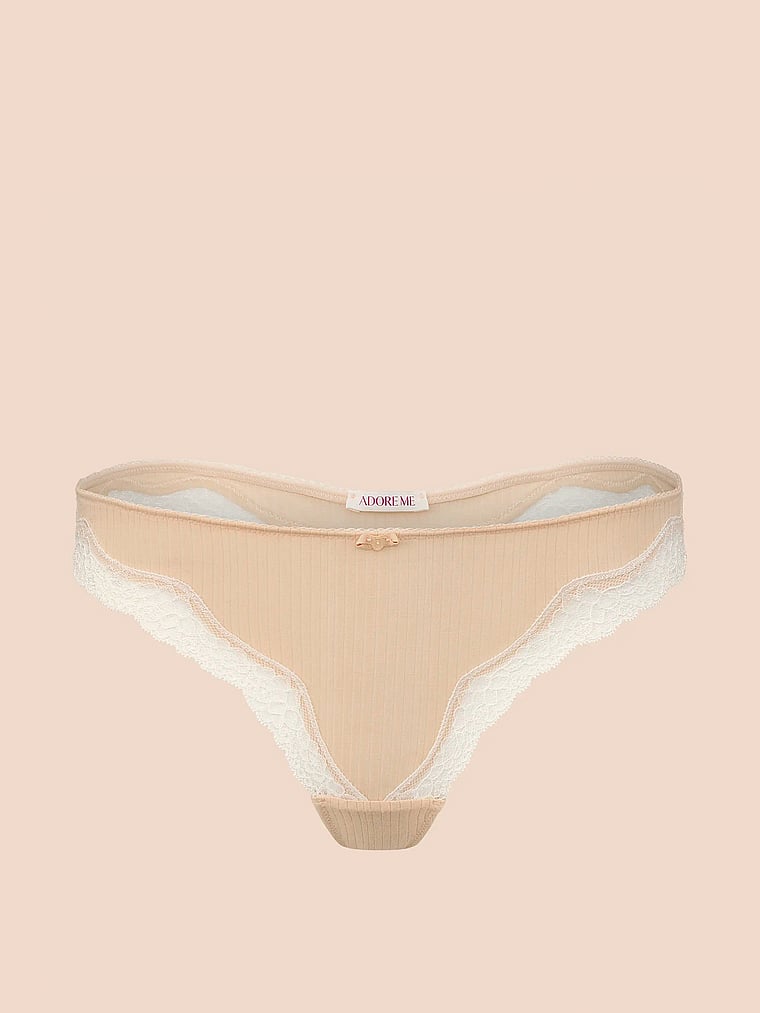 Victoria's Secret, Adore Me Lilou Hipster Panty, Ivory Cream, offModelFront, 3 of 3