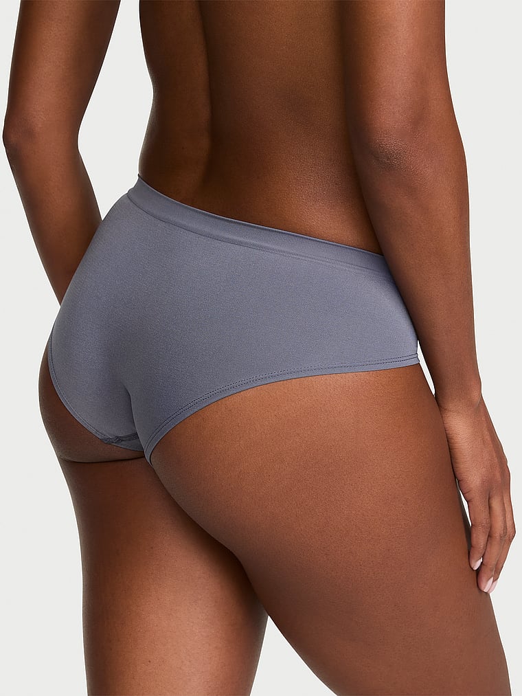 Victoria's Secret, Seamless Seamless Hiphugger Panty, Black Peal, onModelBack, 2 of 3 Tsheca  is 5'9" or 175cm and wears Small
