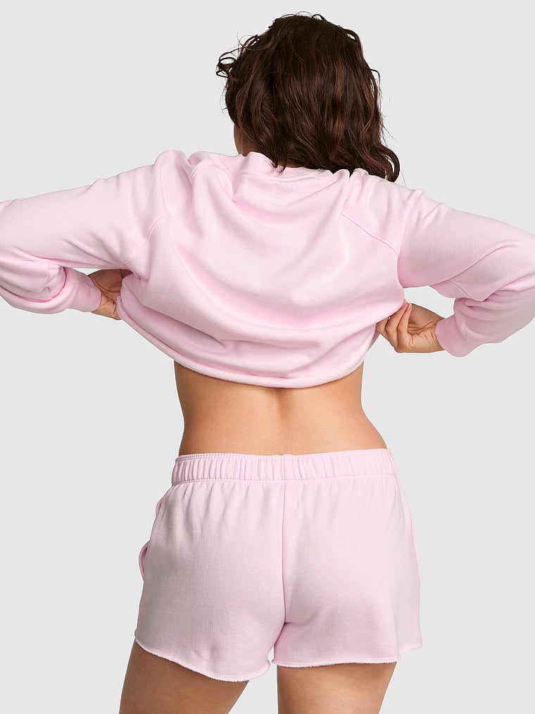 PINK | Elle PINK | Elle Campus Fleece™ Shortie, Pink Tulip, onModelBack, 2 of 4