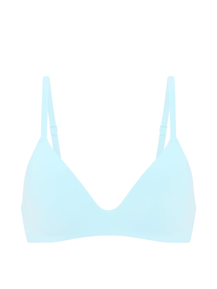 PINK Wear Everywhere™ Lightly Lined Wireless Bra, Stream, offModelFront, 3 of 3