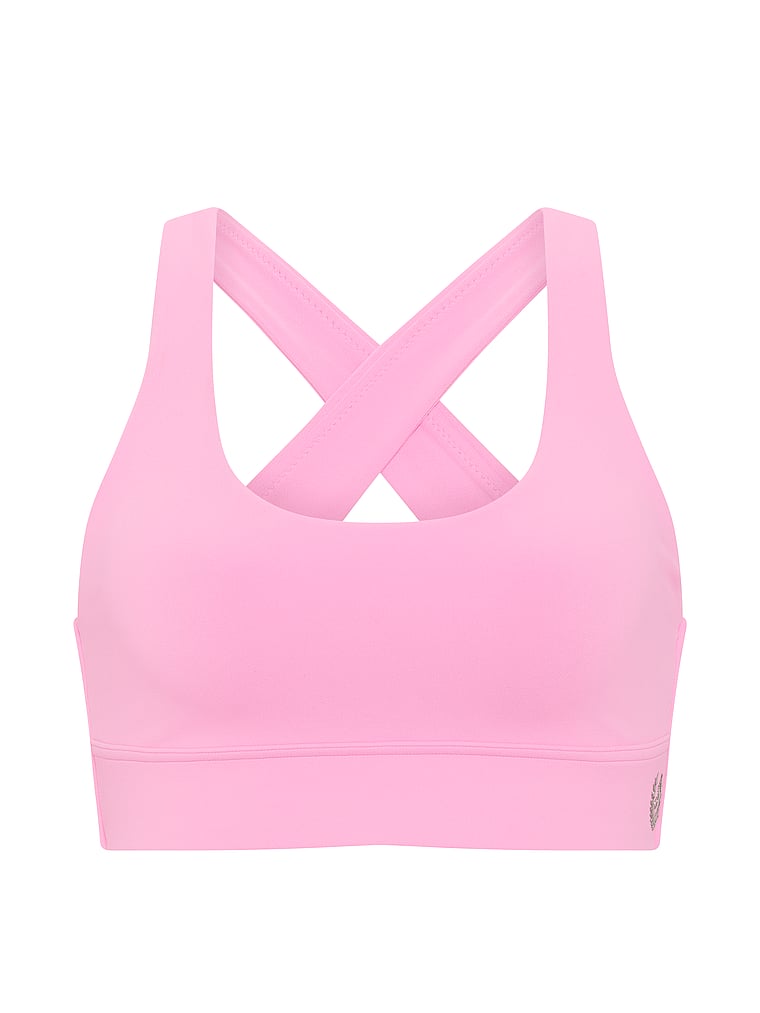 PINK PINK Relay™ Twist-Back Bra, Pink Lollipop, offModelFront, 4 of 4