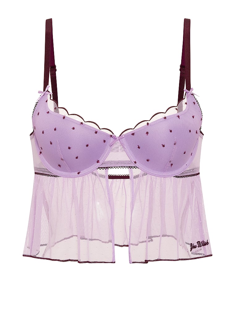 PINK PINK Wink™ Lightly Lined Scoop Corset Top, Lilac Crush, offModelFront, 3 of 3