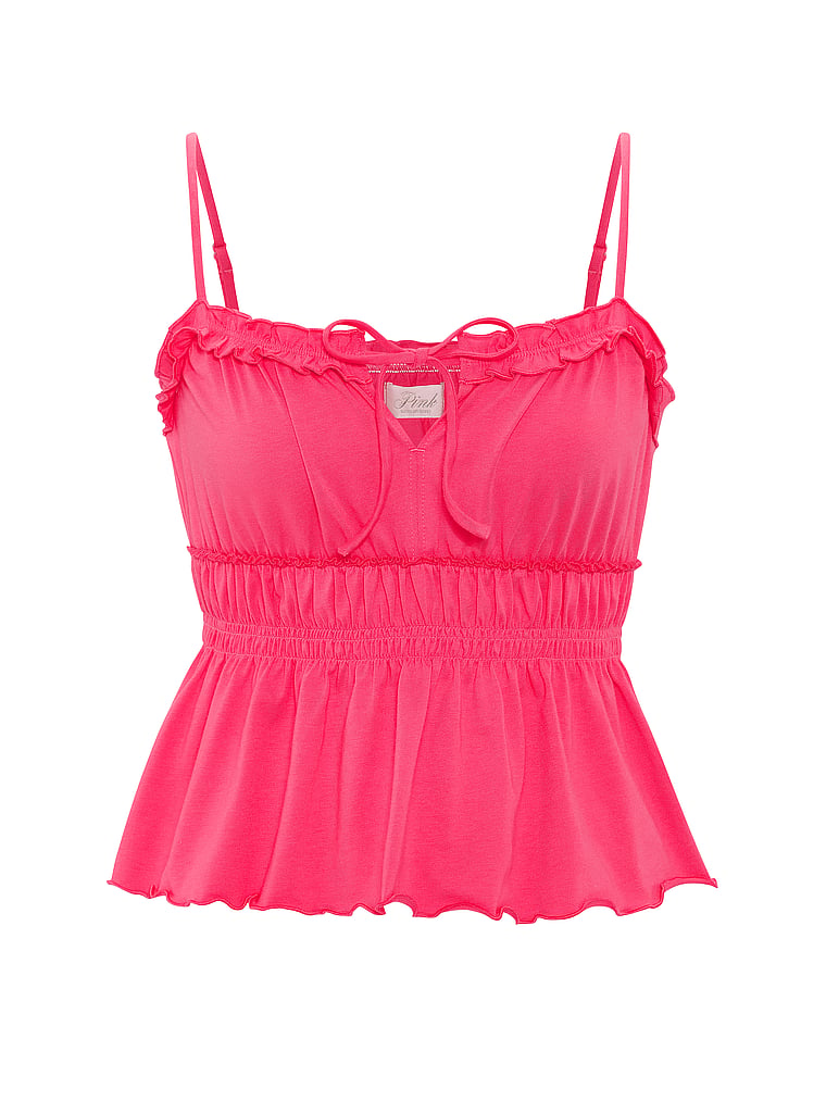 Ruched Ruffle Cami