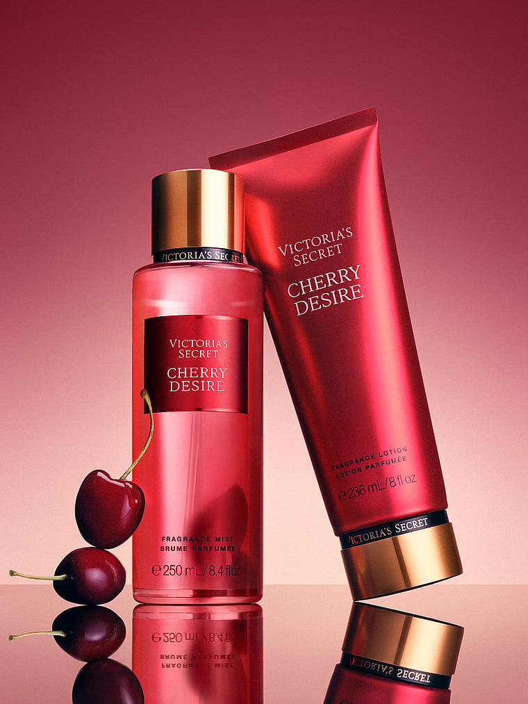 Victoria's Secret, Body Fragrance Cherry Desire Fragrance Lotion, Cherry Desire, offModelFront, 3 of 5