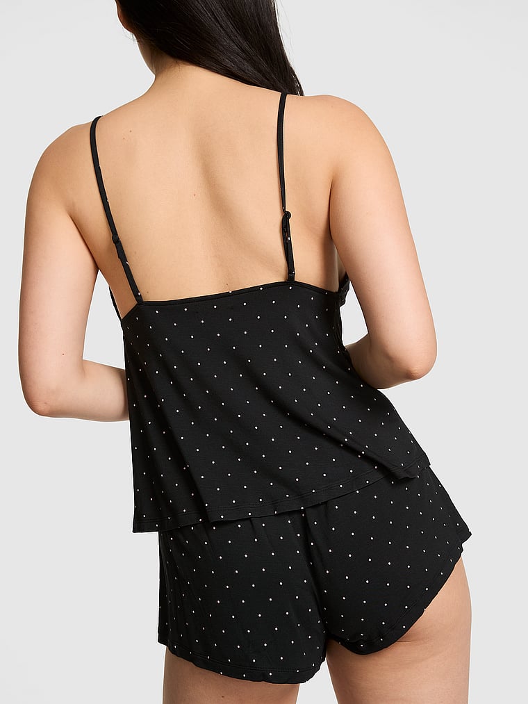 GRWPINK™ Modal Lace-Trim Flyaway Cami & Shorts Pajama Set