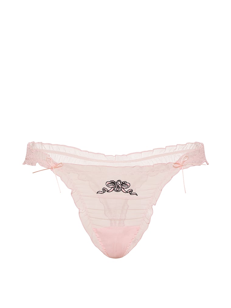 Lace Peekaboo String Thong Panty
