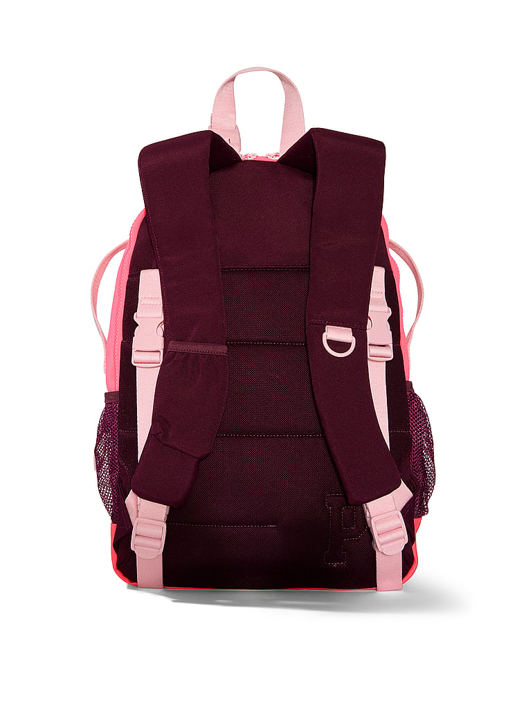 PINK Adaptive Backpack, Wild Rose + Pink + Boardwalk Pink, onModelBack, 2 of 5