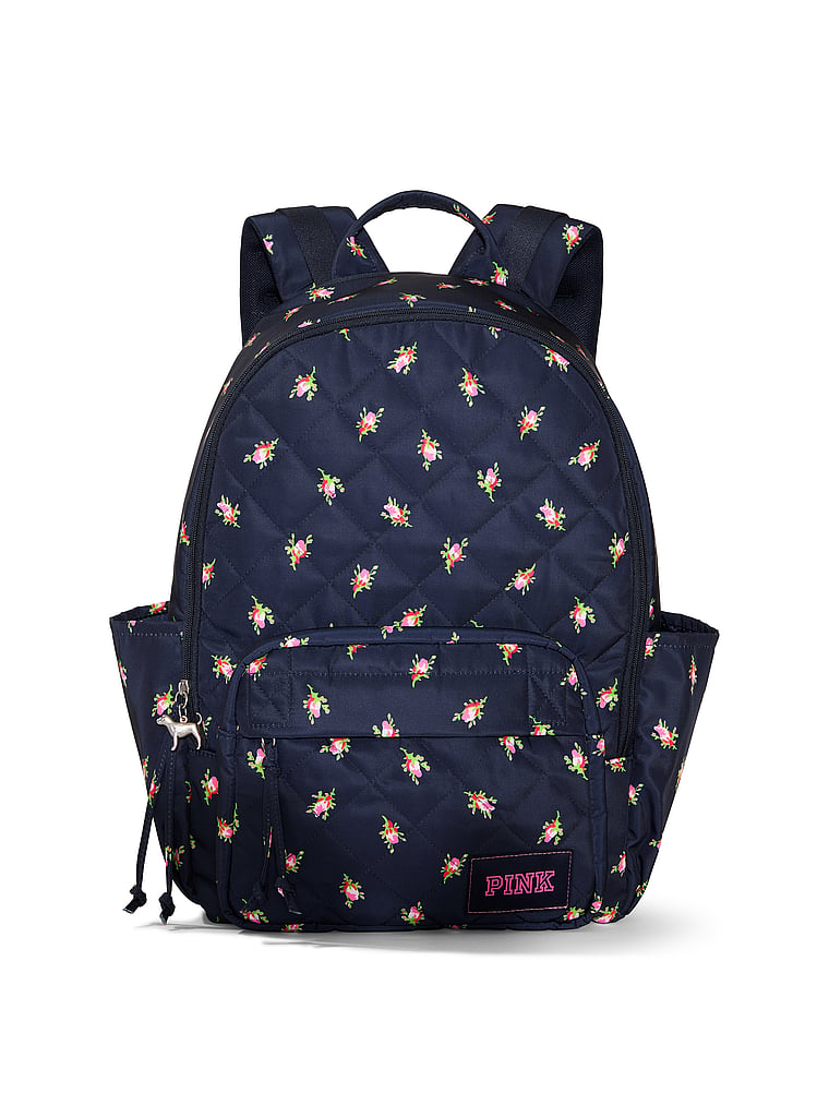 Pink Quilted Puffer Backpack