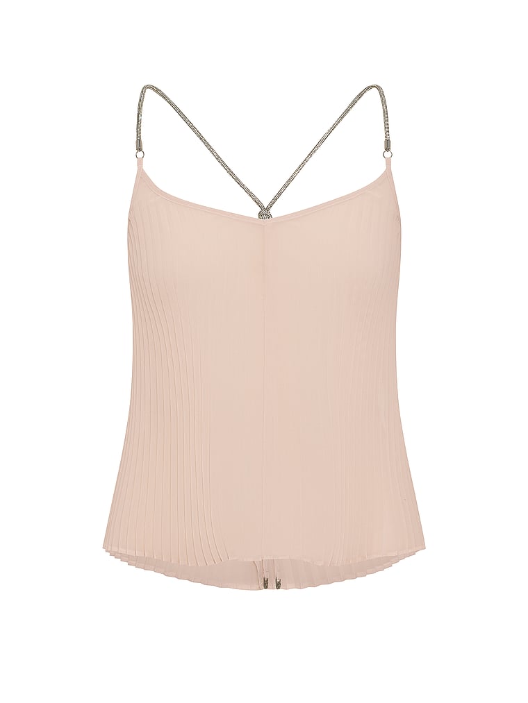 Beachwear Shine Rope Pleated Chiffon Top