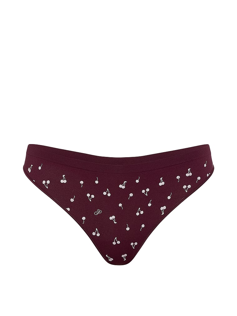 PINK Seamless Thong Panty, Print, offModelFront, 3 of 3