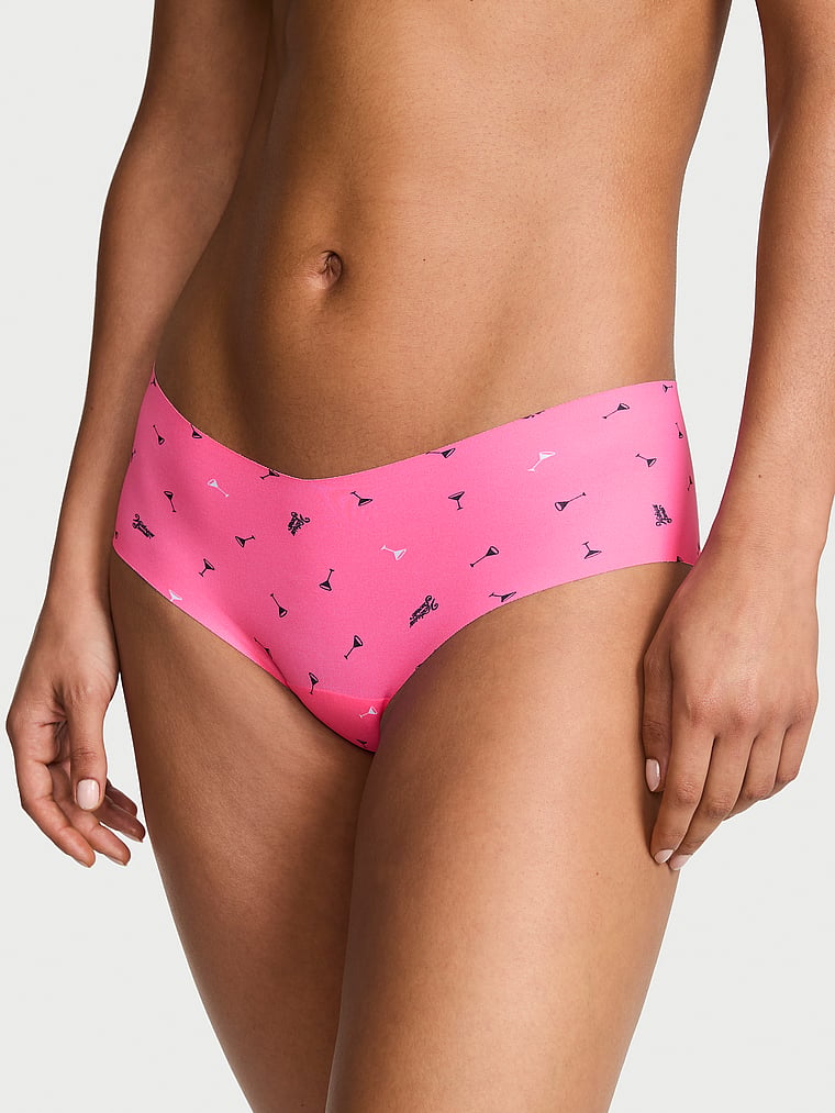 Victoria's Secret, No-Show No-Show Cotton Cheeky Panty, Bombshell Pink Martinis, onModelFront, 1 of 3 Nikita  is 5'10" or 178cm and wears Small