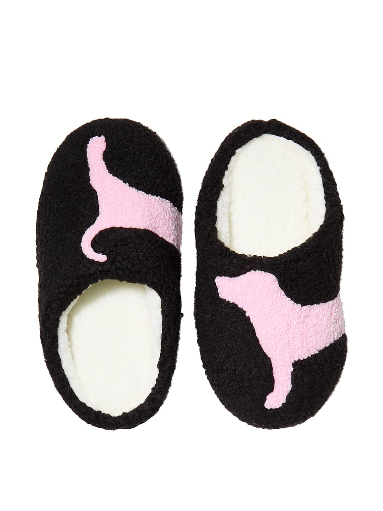 PINK PINK Closed-Toe Slippers, Black, offModelFront, 1 of 2