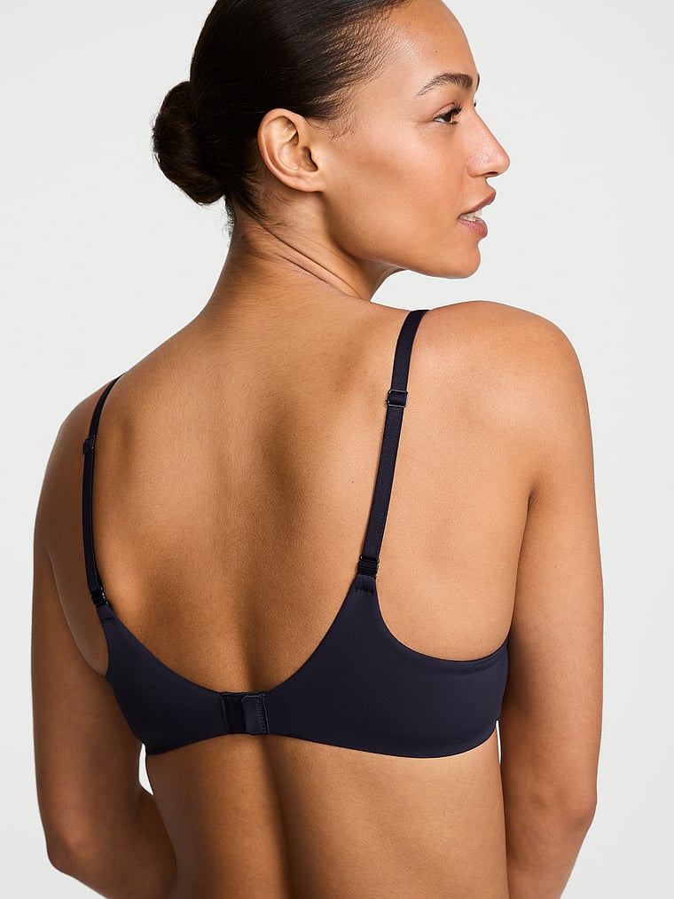 Victoria's Secret, Body by Victoria FlexFactor Lightly Lined Balconette Bra, Soirée Blue, onModelBack, 2 of 3 Nikita  is 5'10" or 178cm and wears 34B or Small