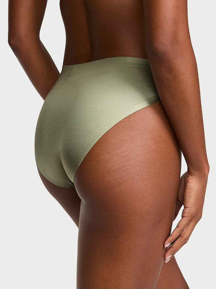 No-Show Snake Jacquard Mid-Rise Bikini Panty