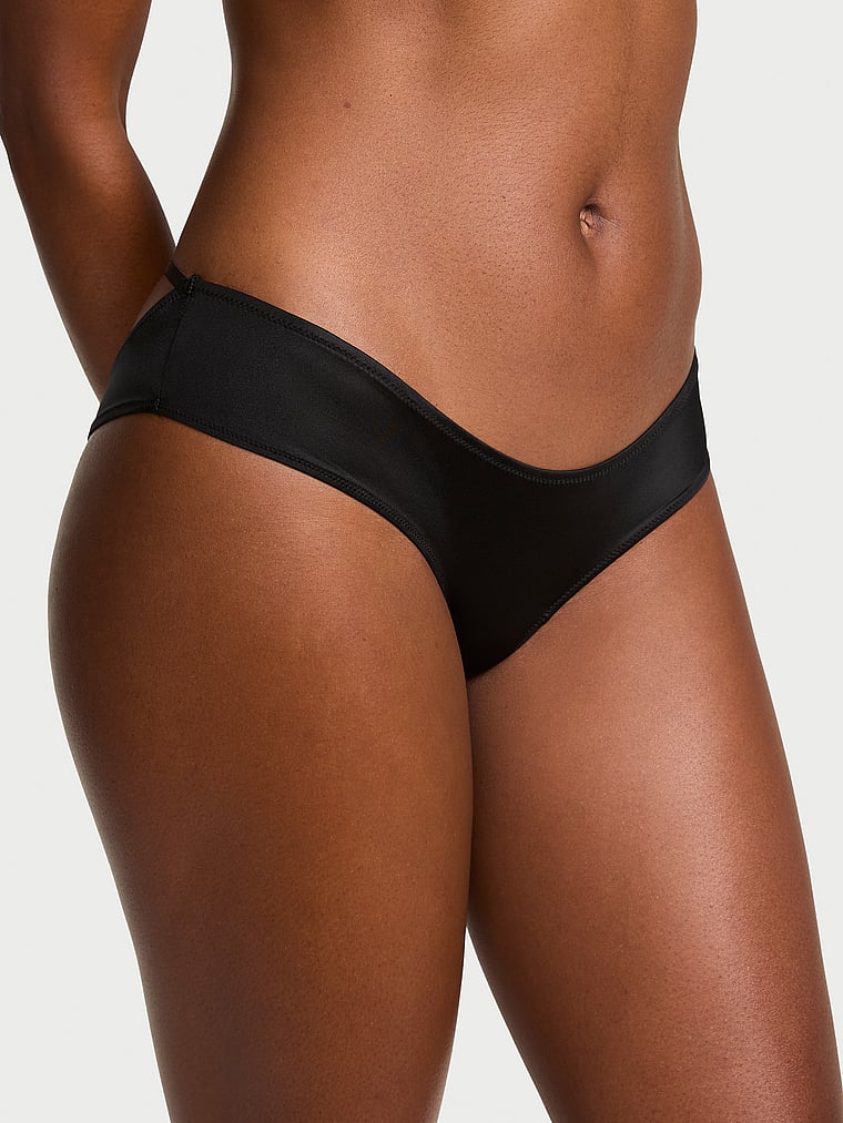 Victoria's Secret, Very Sexy Rearview Cheeky Panty, Black, onModelFront, 2 of 2 Tsheca is 5'9" and wears Small