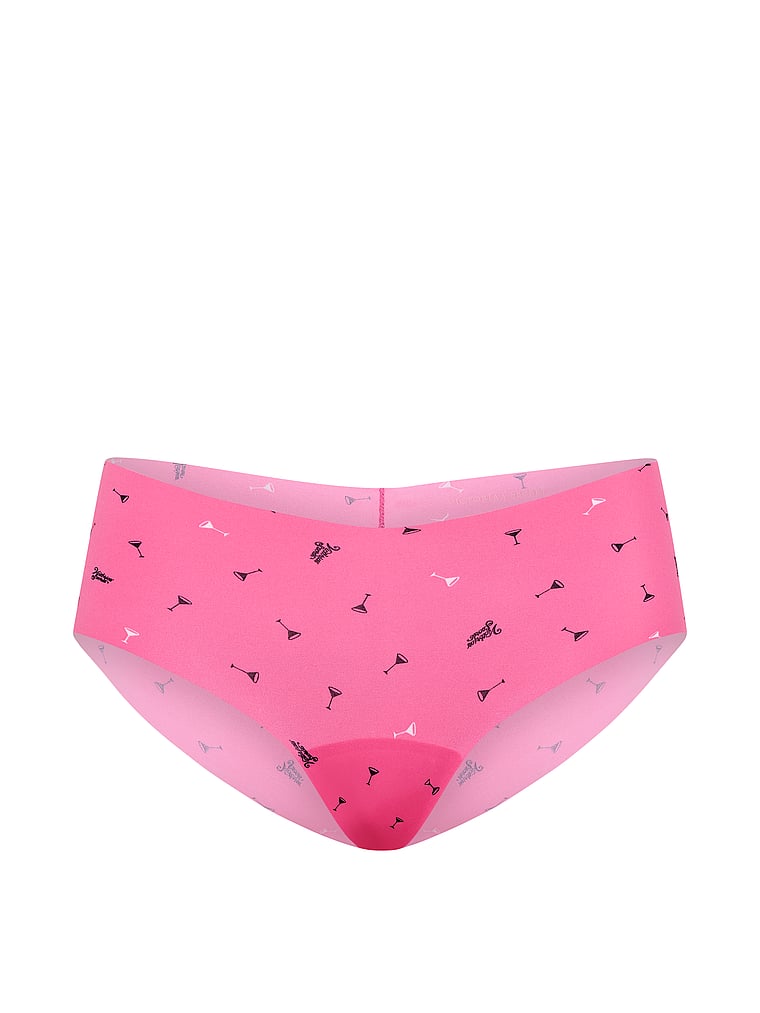 Victoria's Secret, No-Show No-Show Cotton Cheeky Panty, Bombshell Pink Martinis, offModelFront, 3 of 3