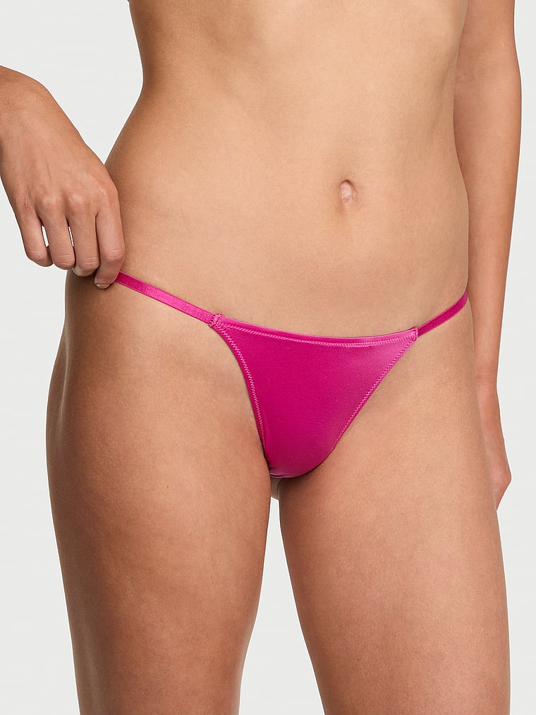 Victoria's Secret, Very Sexy V-String Panty, Pink Fire, onModelFront, 1 of 4 Maia is 5'9" or 175cm and wears Small