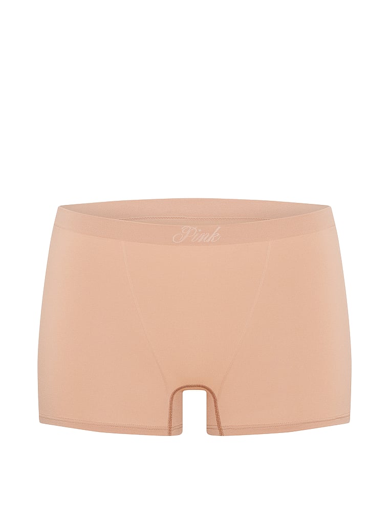 PINK Seamless Boyshort Panty, Praline, offModelFront, 3 of 3