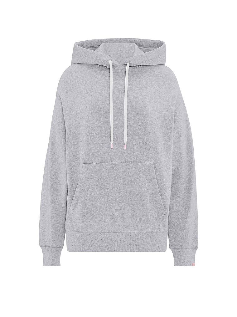 Victoria's Secret, Angel Essentials Iconic Fleece Hoodie, Medium Heather Grey, offModelFront, 3 of 3